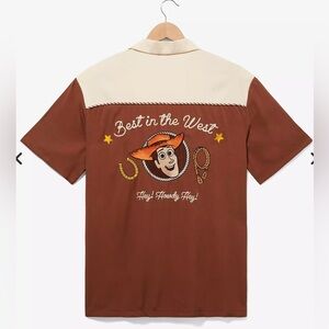 Disney Pixar Toy Story Sheriff Woody Western Button-Up Size XS